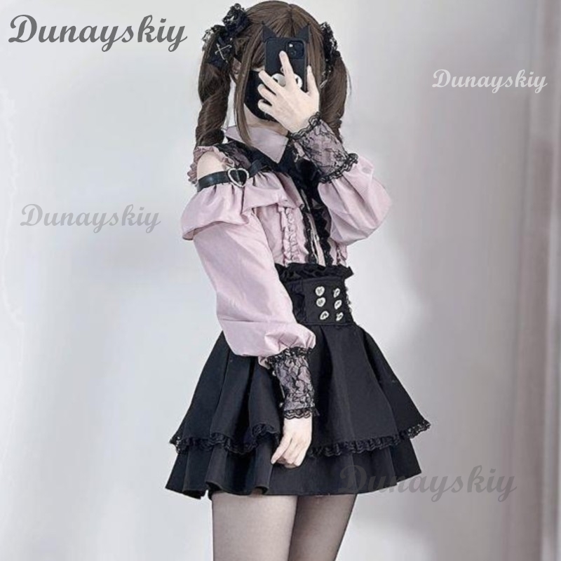 Jirai Kei Lolita Outfit Girls  - Anime Merchandise For Women ulasan dan harga